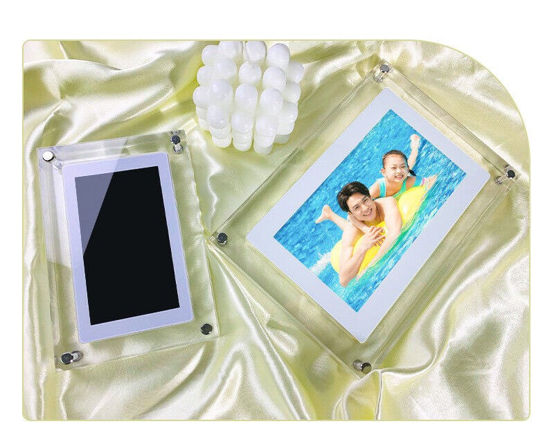 Acrylic Digital Photo Frame - Clear Modern Display