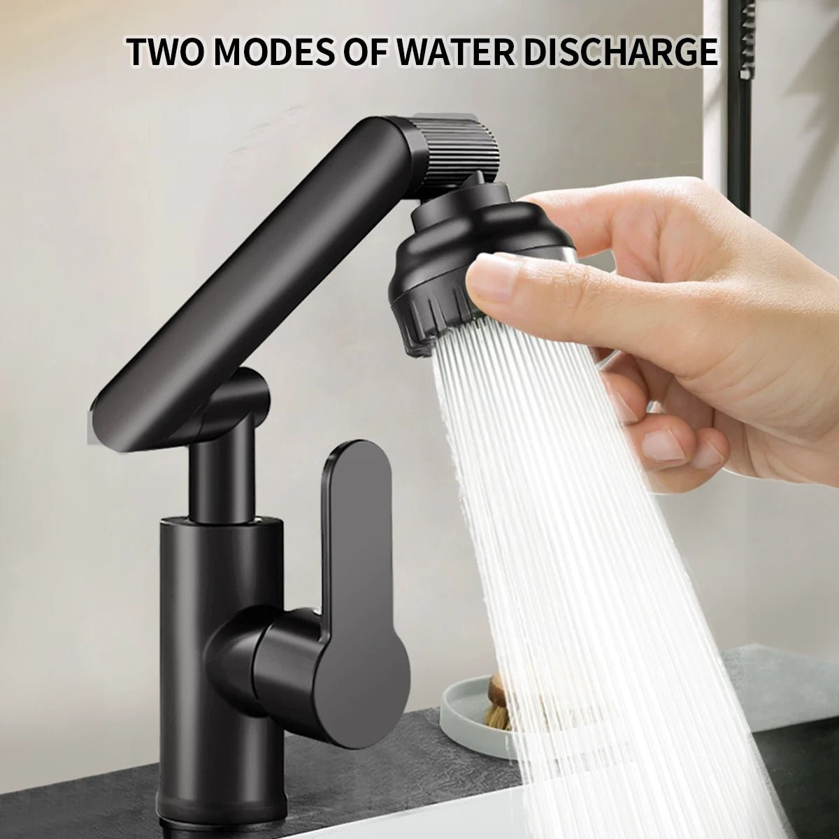 Kitchen Faucet with Flexible Arm | 360° Swivel, Dual Spray