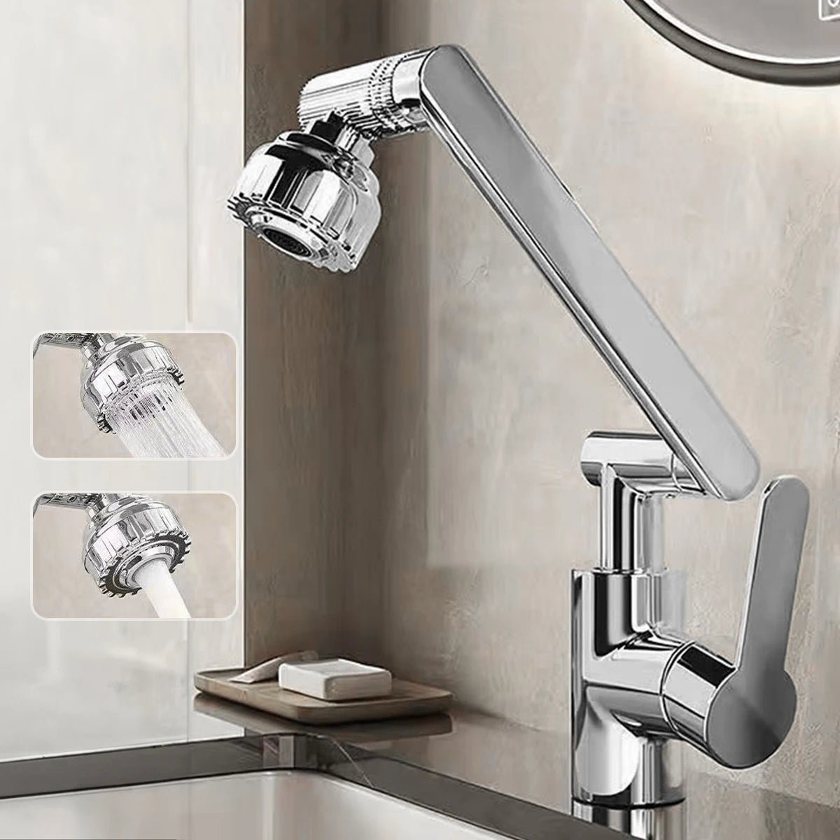 Kitchen Faucet with Flexible Arm | 360° Swivel, Dual Spray