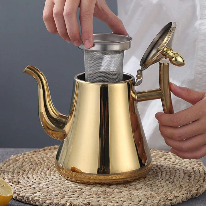 Stainless Steel Induction Kettle with Built-In Filter