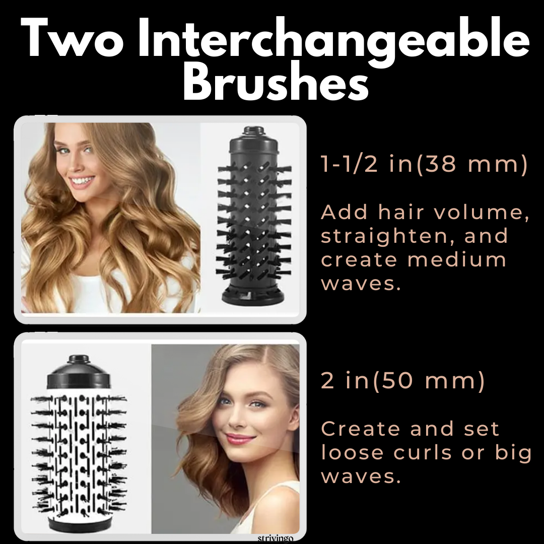 2-in-1 Rotating Hair Dryer & Volumizing Brush Styler