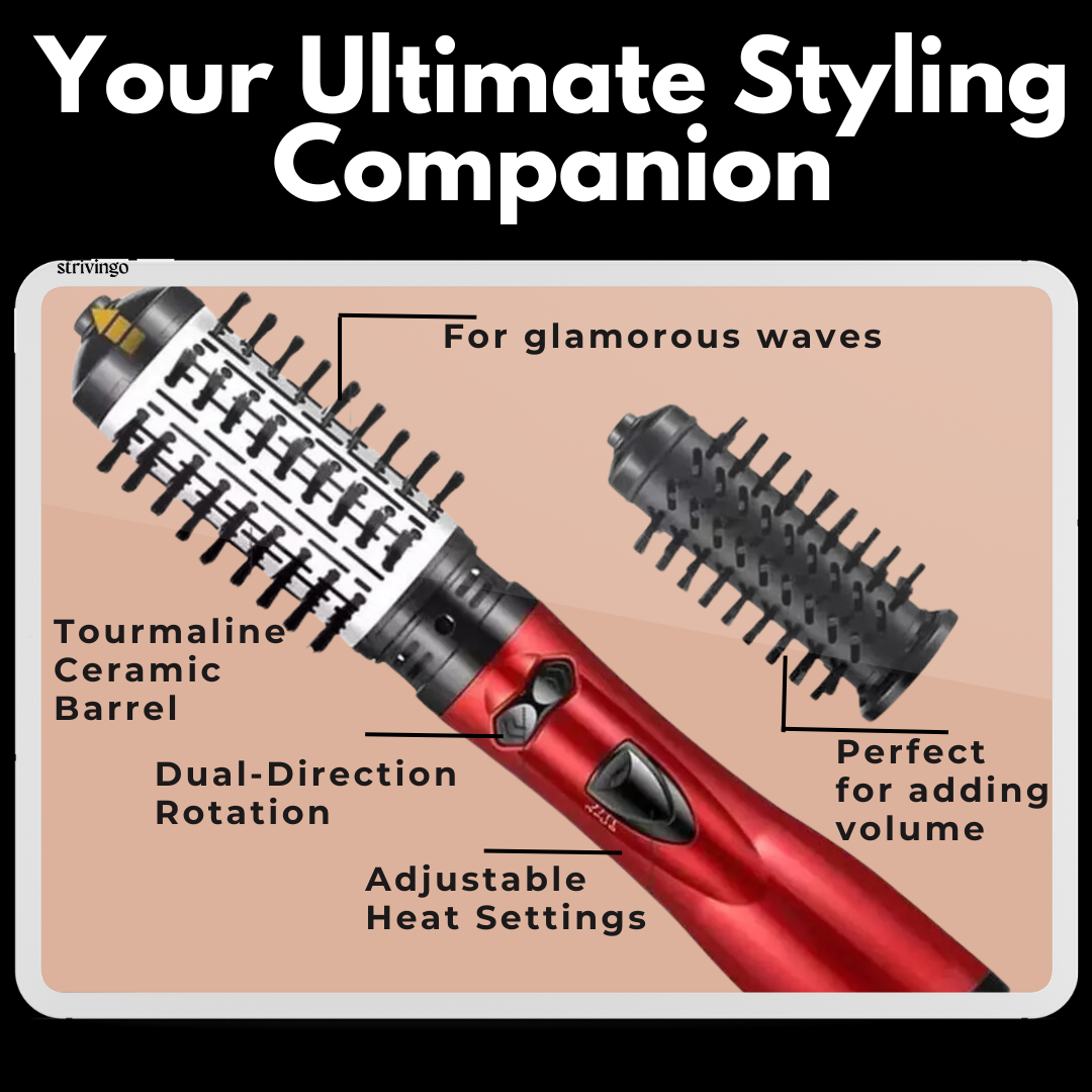 2-in-1 Rotating Hair Dryer & Volumizing Brush Styler