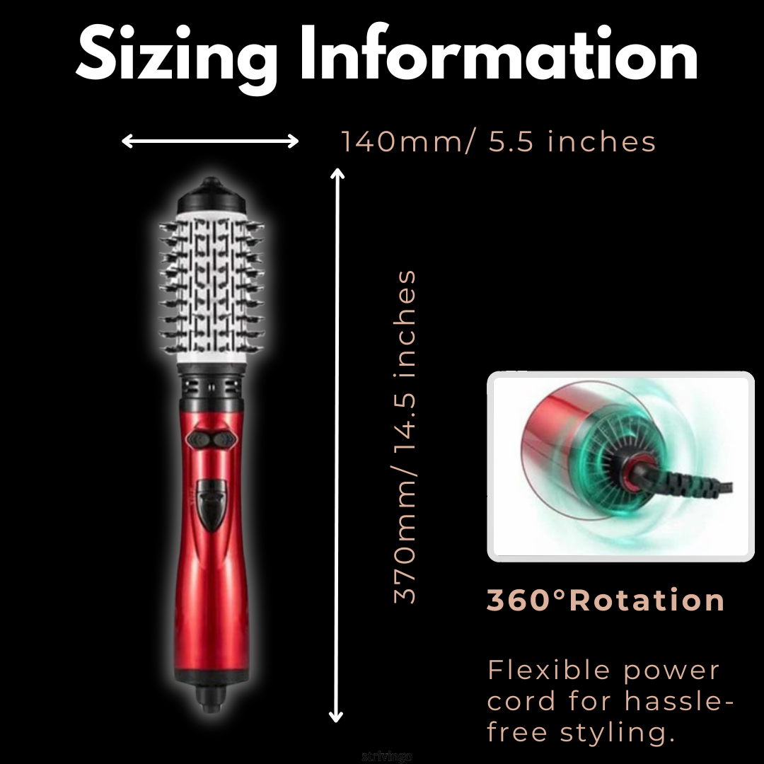 2-in-1 Rotating Hair Dryer & Volumizing Brush Styler