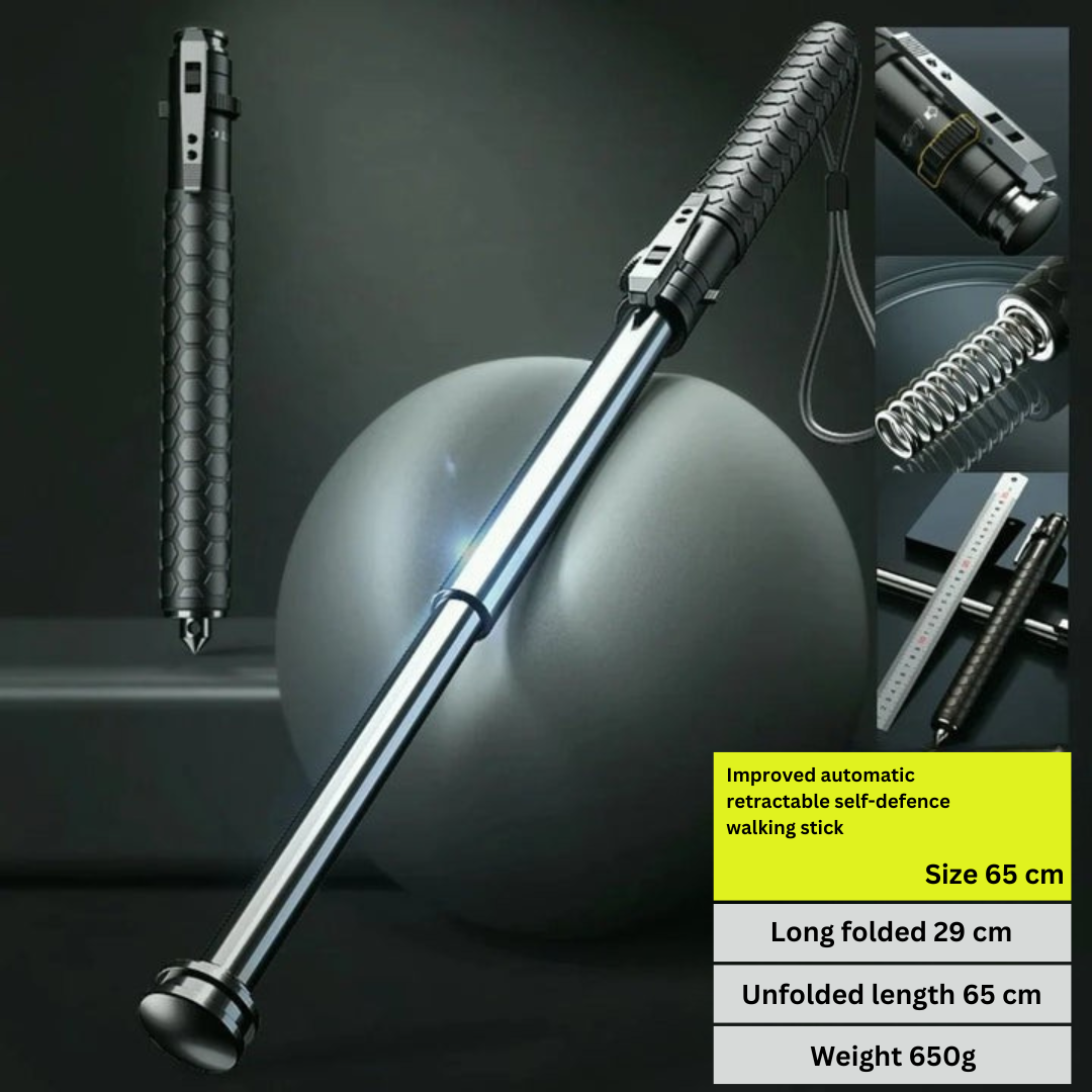 Automatic Retractable Walking Stick - Tactical Design