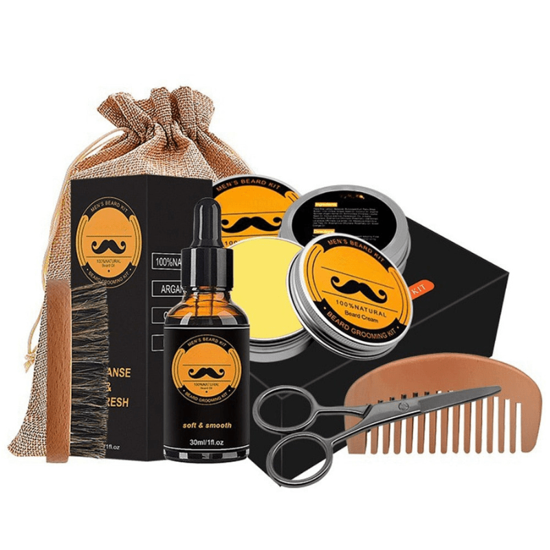 Beard Growth Kit - Dermaroller & Natural Oil Care Set