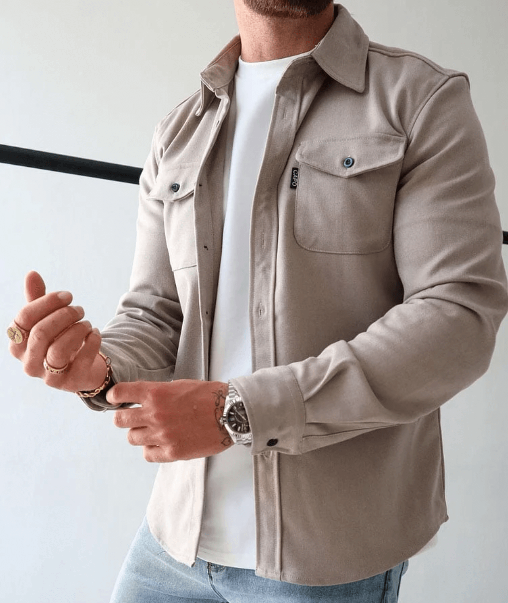 Modern Men's Shirt Jacket - Slim Fit for Any Occasion