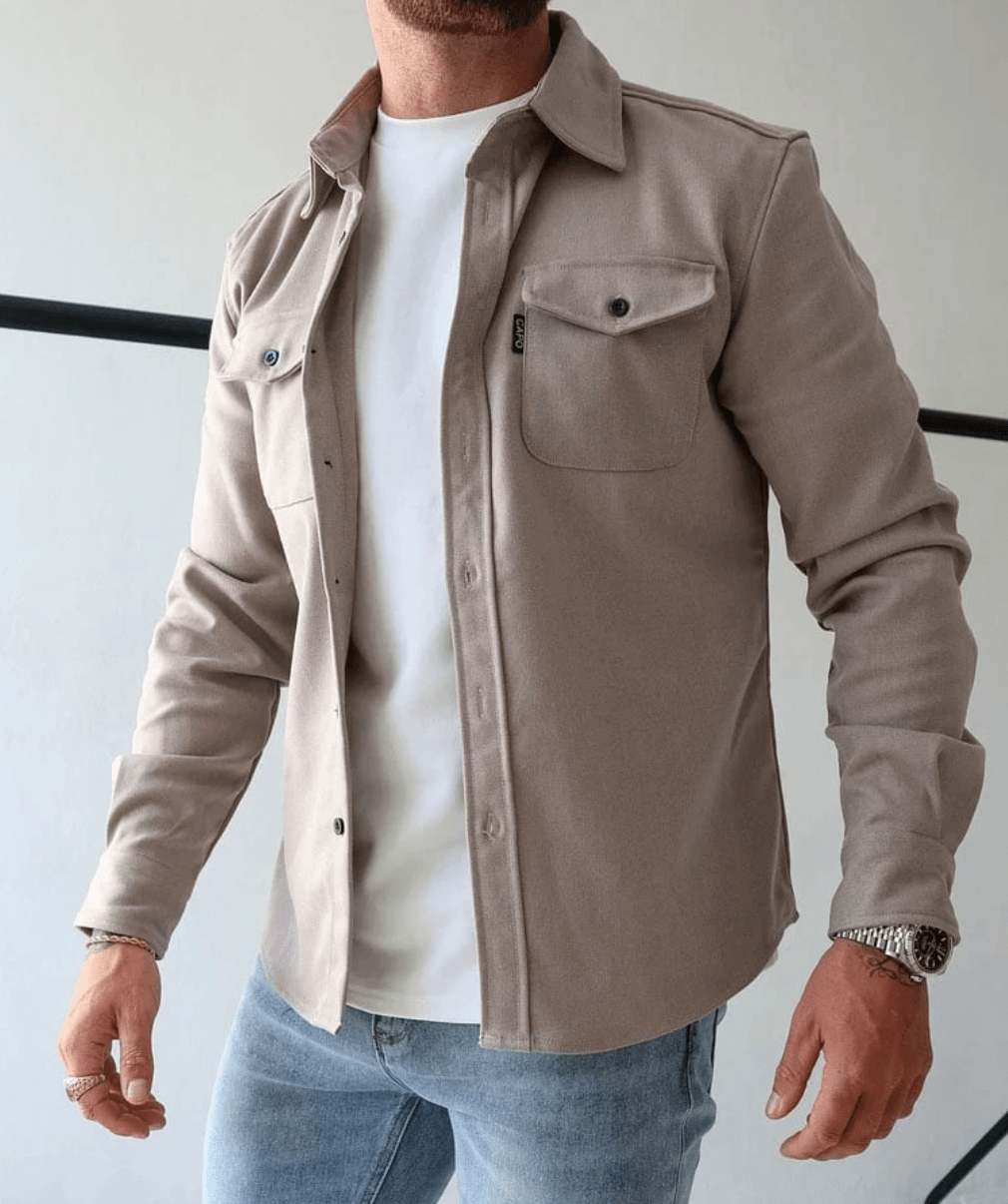 Modern Men's Shirt Jacket - Slim Fit for Any Occasion