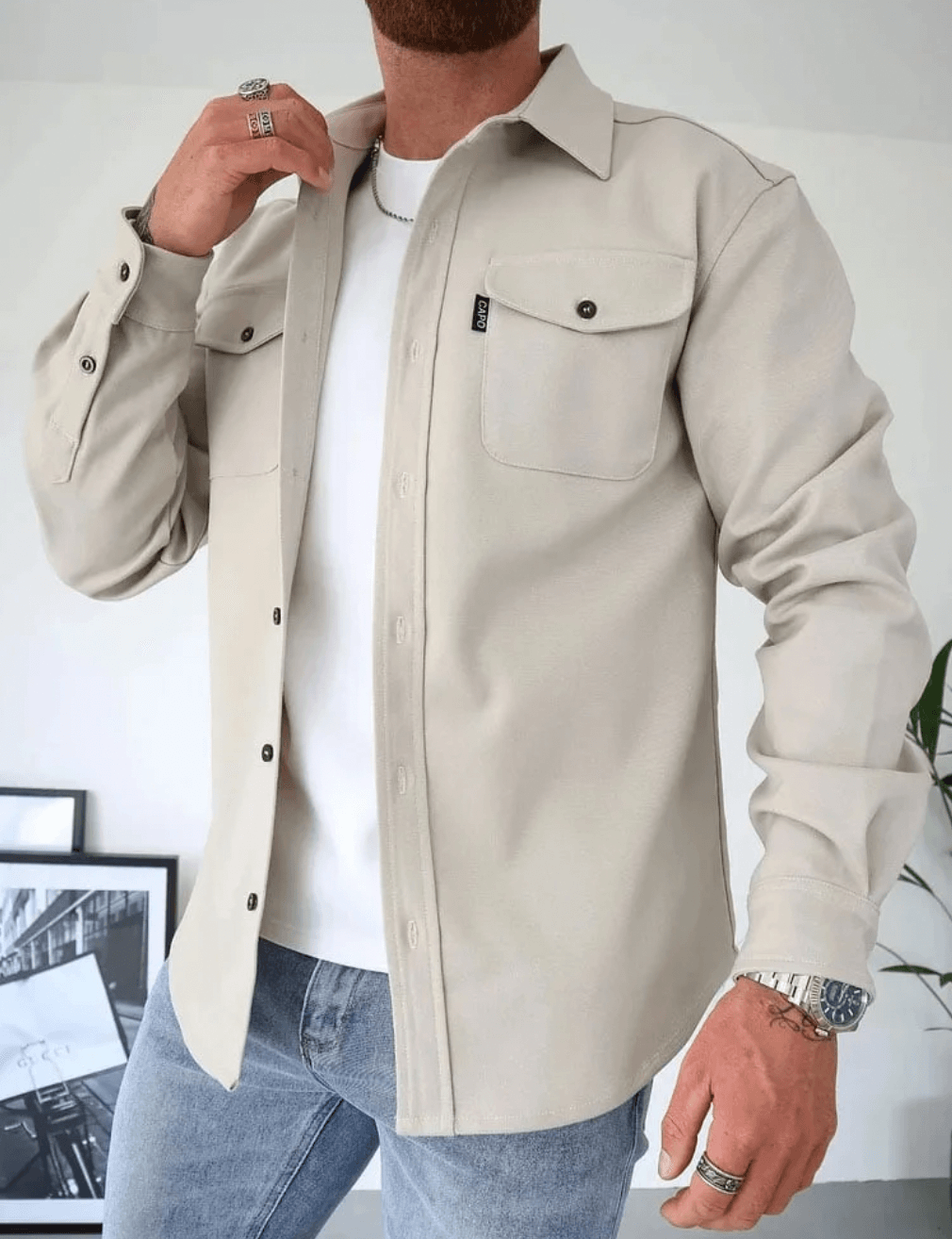 Modern Men's Shirt Jacket - Slim Fit for Any Occasion