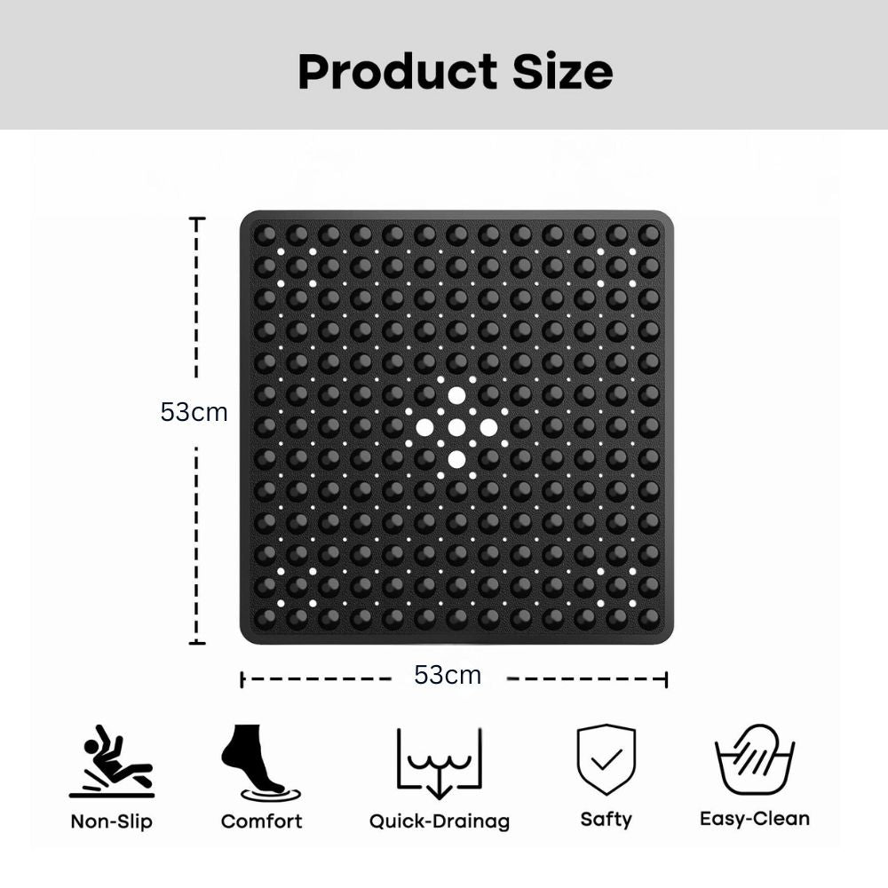 Bath Safety Non-Slip Suction Mat - Secure Shower Mat