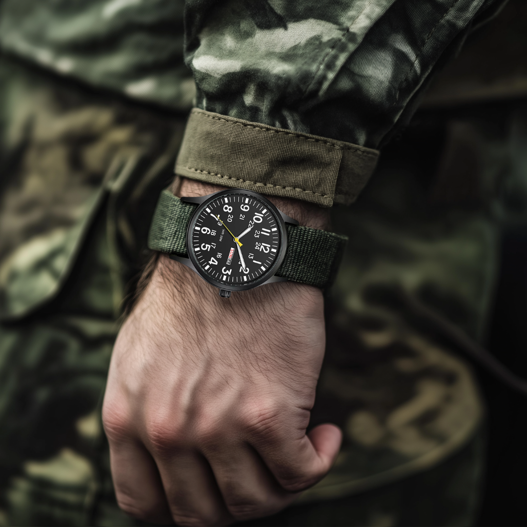Men's Rugged Outdoor Watch – Waterproof Military Style