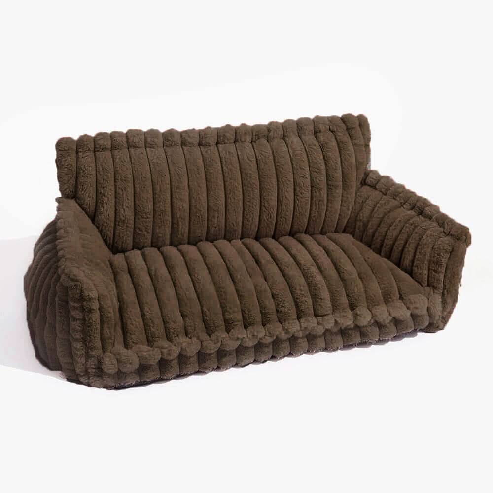 Orthopedic Dog Sofa Bed - Memory Foam with Raised Headrest