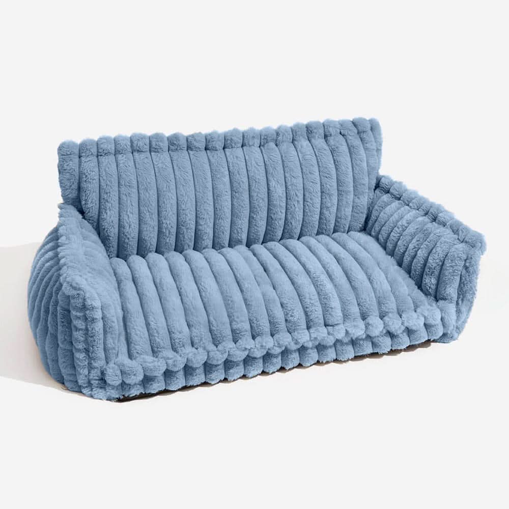 Orthopedic Dog Sofa Bed - Memory Foam with Raised Headrest