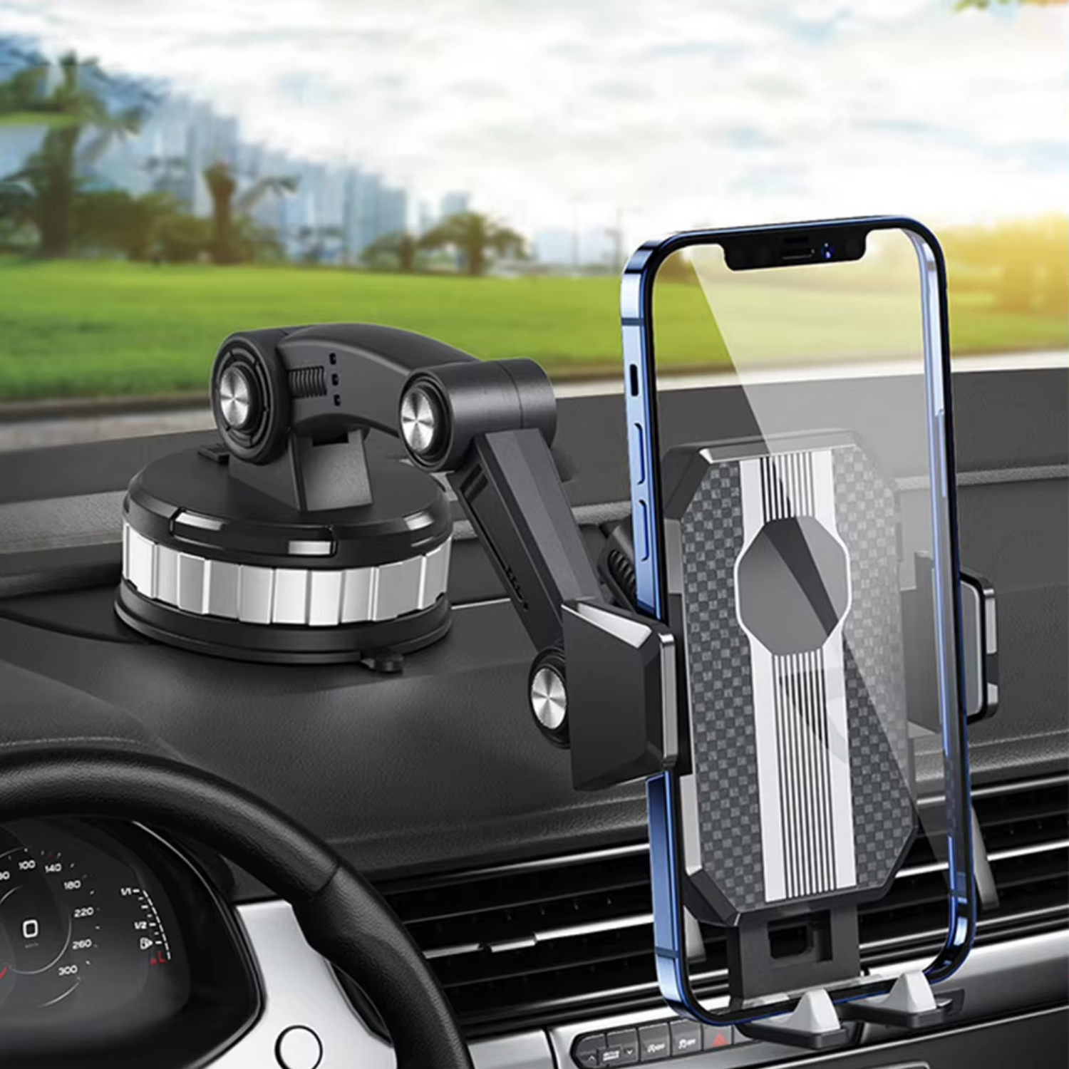 Universal Car Phone Mount - 360° Suction Dashboard Holder