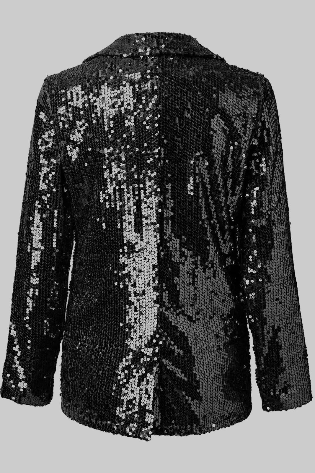 Shimmering Sequin Blazer with Tailored Fit