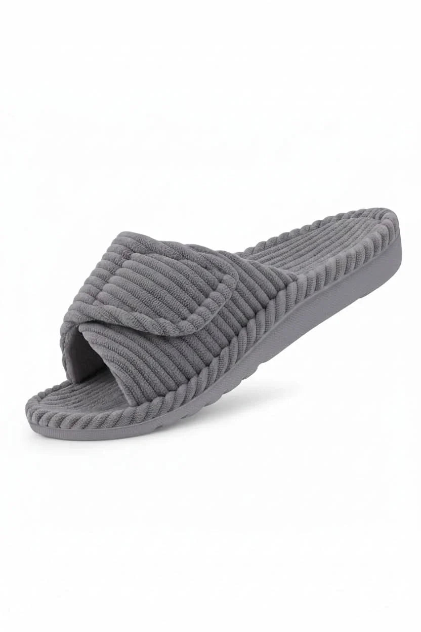 Adjustable Open Toe Comfort Slippers