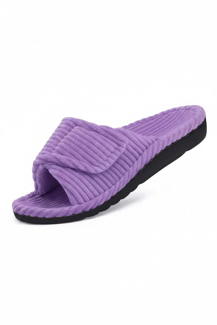 Adjustable Open Toe Comfort Slippers