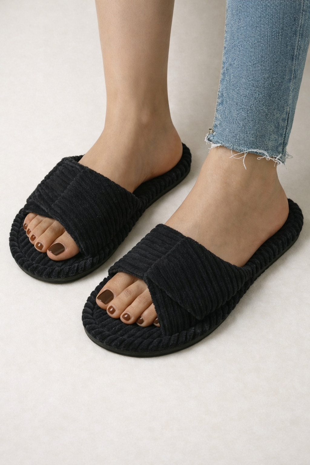 Adjustable Open Toe Comfort Slippers