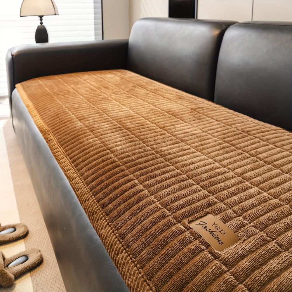 Quilted Sofa Cushion Cover Protector, Plush Comfort
