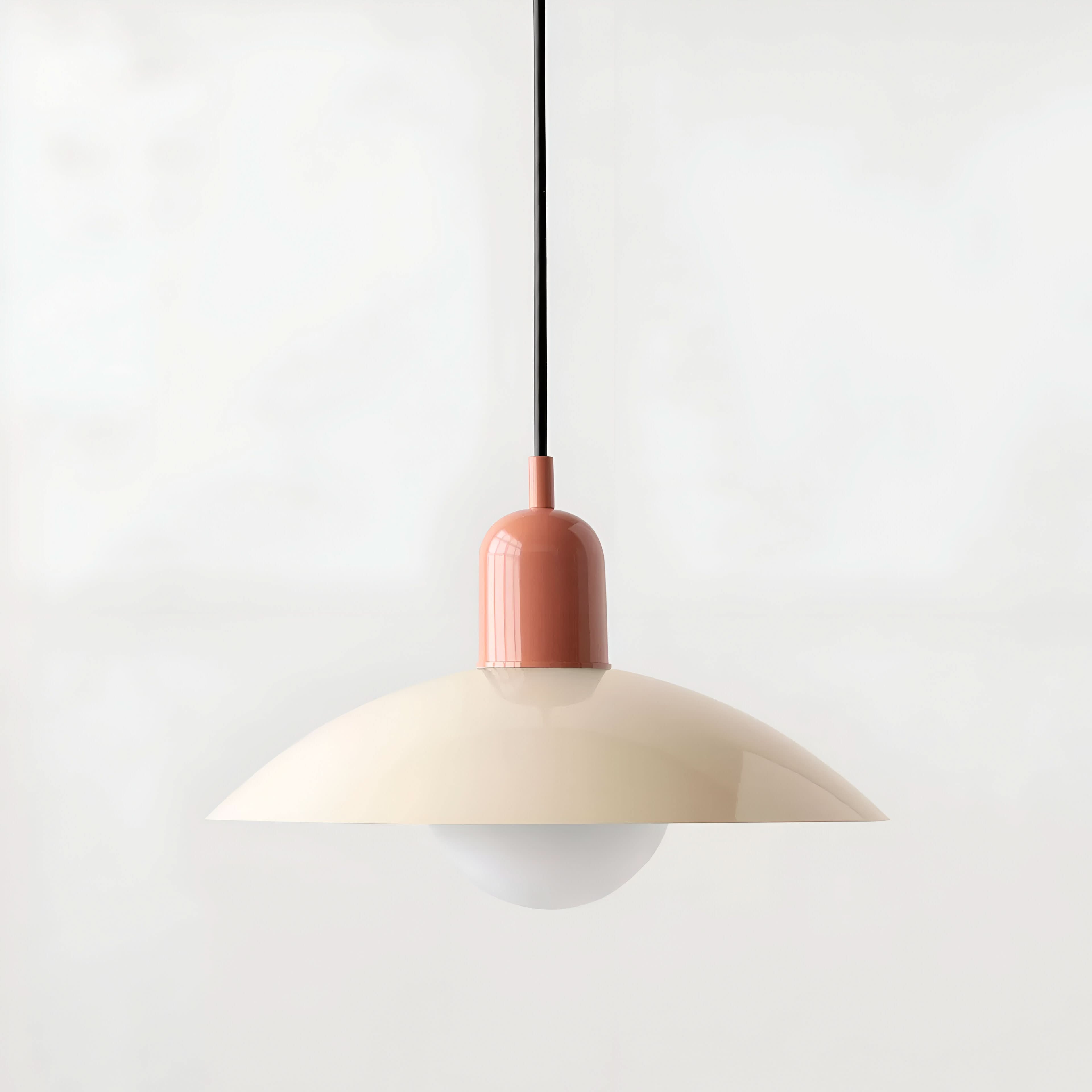 Modern Macaron Bauhaus Pendant Light, Iron Shade