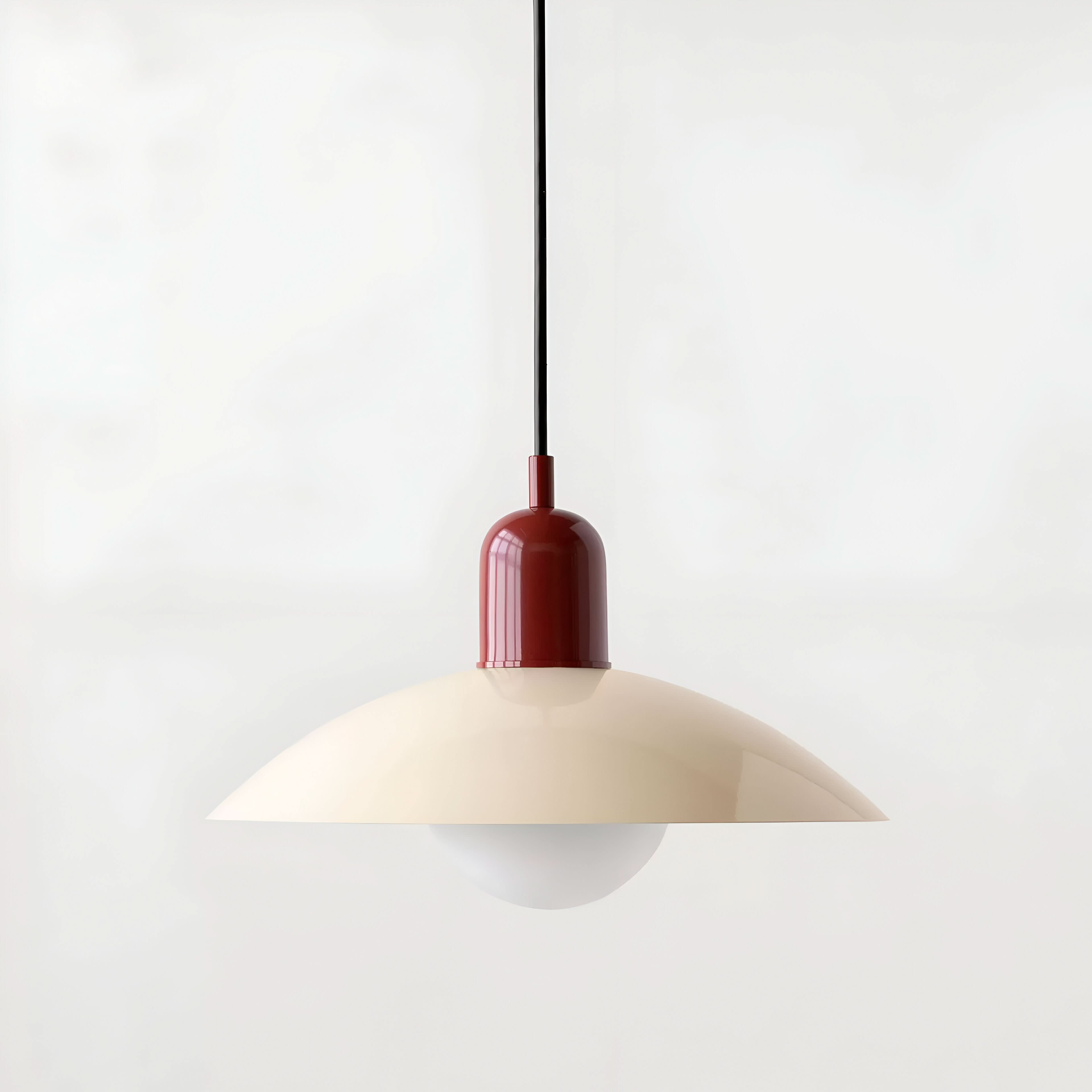 Modern Macaron Bauhaus Pendant Light, Iron Shade