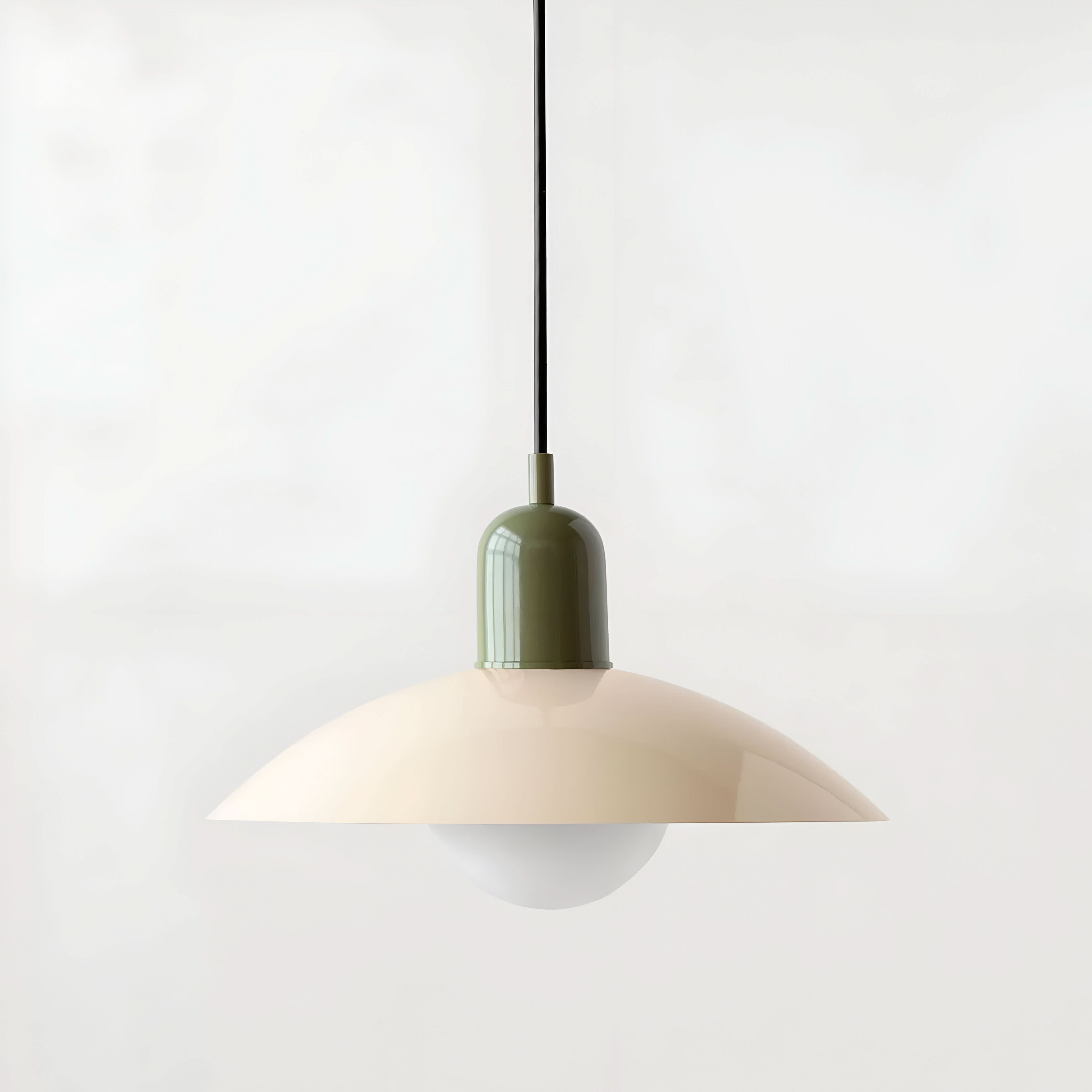 Modern Macaron Bauhaus Pendant Light, Iron Shade