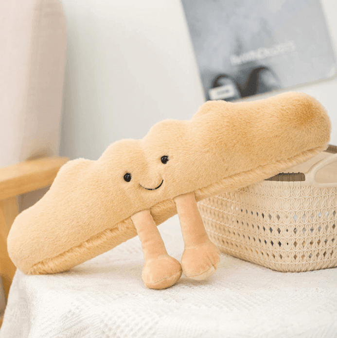 Soft Food-Themed Plush Toy - Bread, Pretzel & Croissant