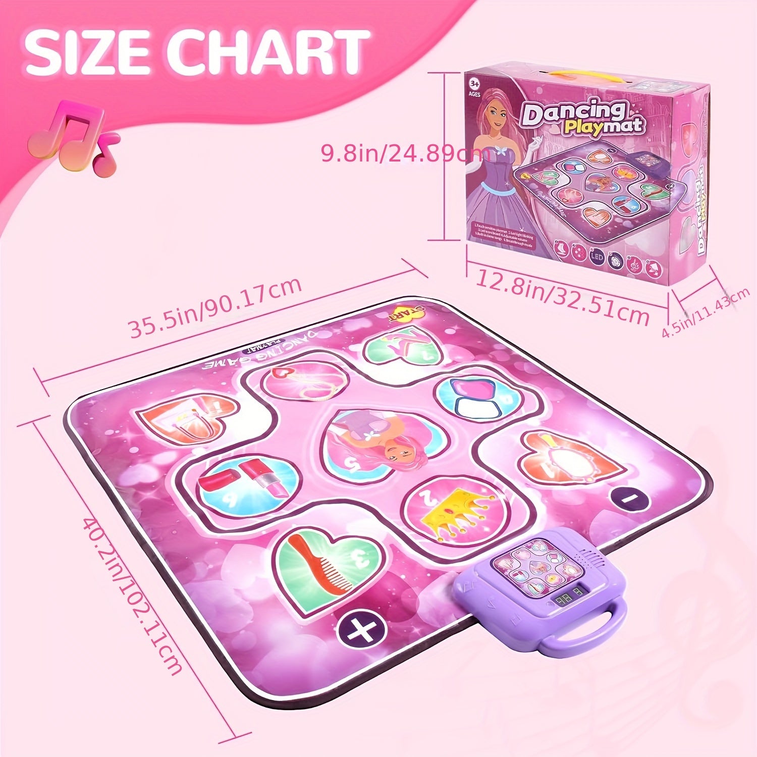 Interactive Dance Mat for Kids - Musical Playmat with Scoring