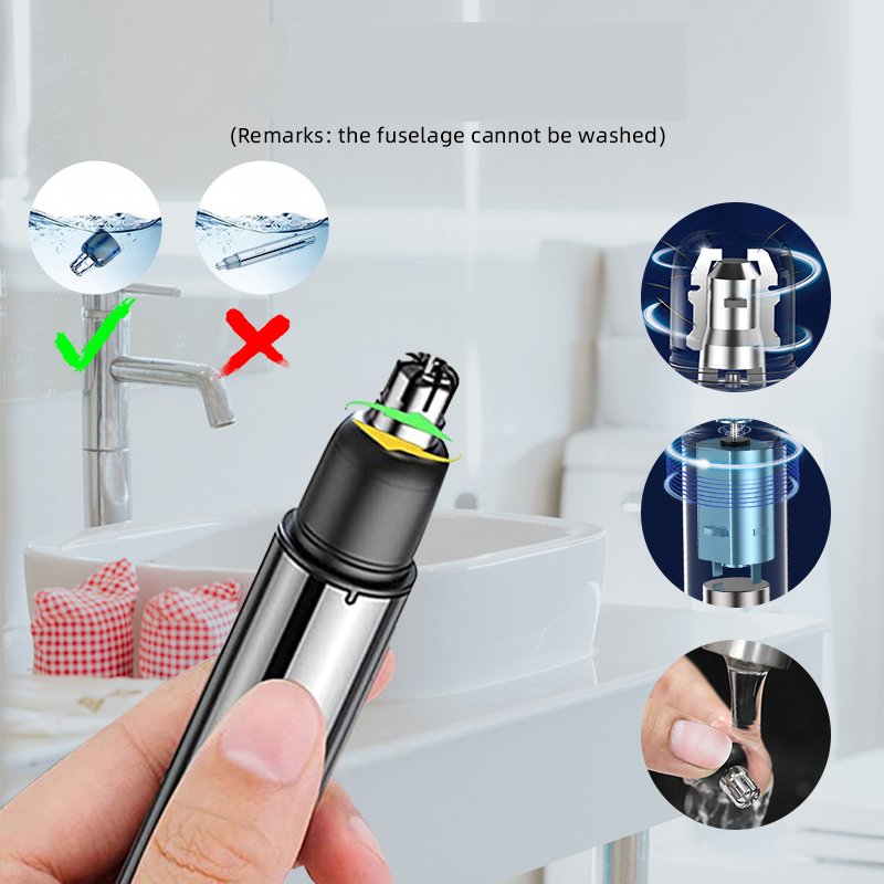 USB Rechargeable Nose, Ear & Eyebrow Hair Trimmer