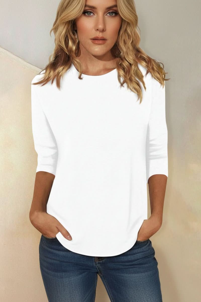 Chic Three-Quarter Sleeve Top for Day or Night