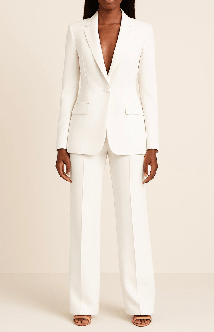 Polished Tailored Suit Set with Structured Blazer