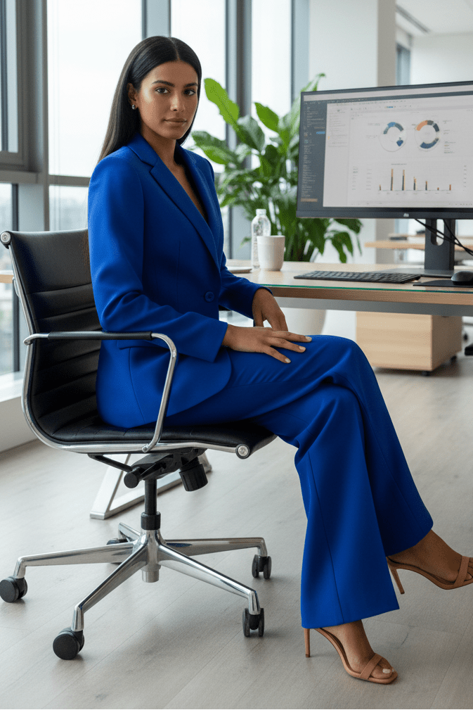 Polished Tailored Suit Set with Structured Blazer