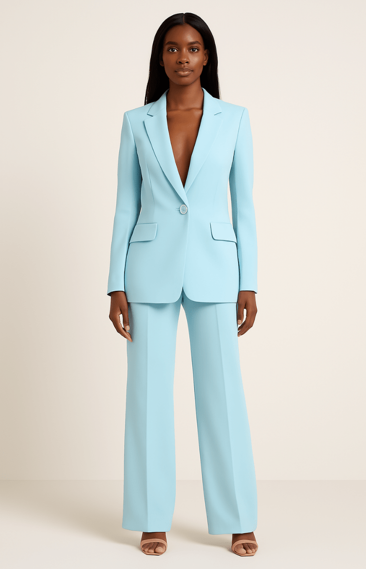 Polished Tailored Suit Set with Structured Blazer