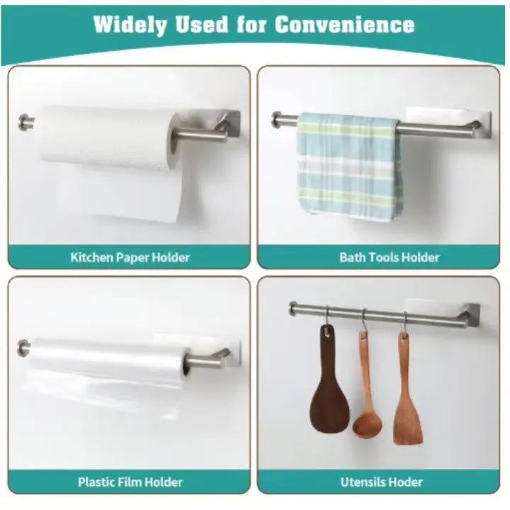Drill-Free Wall-Mounted Kitchen Paper Towel Holder