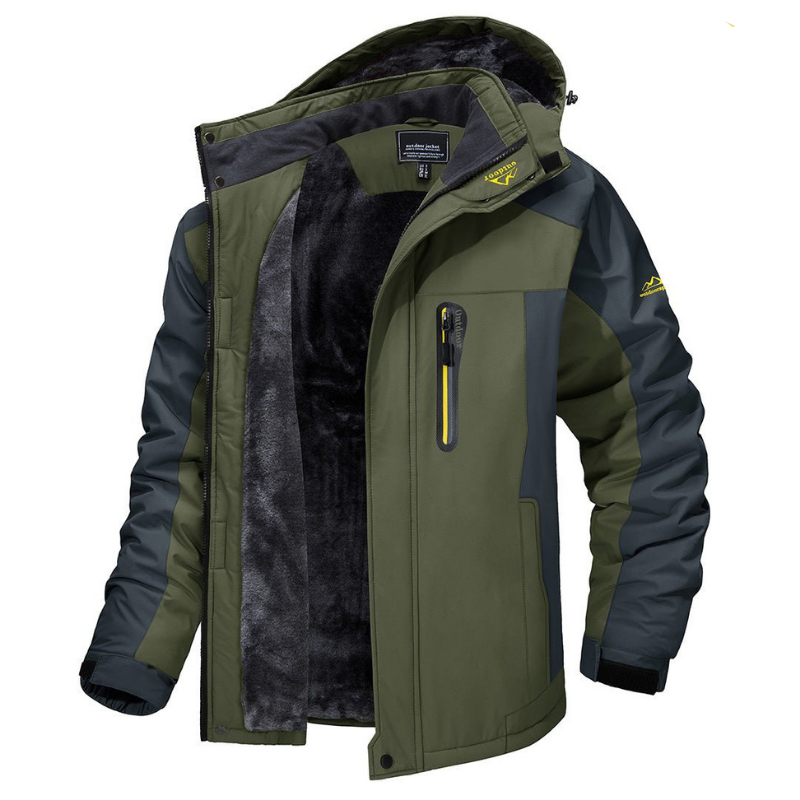 Men's Waterproof Winter Parka with Fleece Lining