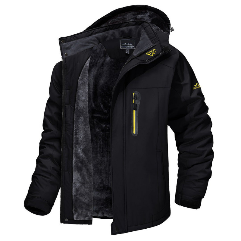 Men's Waterproof Winter Parka with Fleece Lining