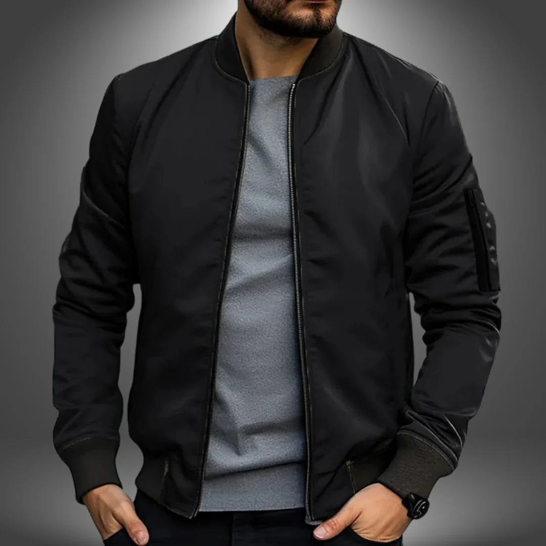 Men's Slim Fit Bomber Jacket – Lightweight Windbreaker Style