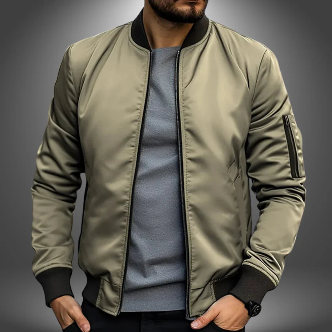 Men's Slim Fit Bomber Jacket – Lightweight Windbreaker Style