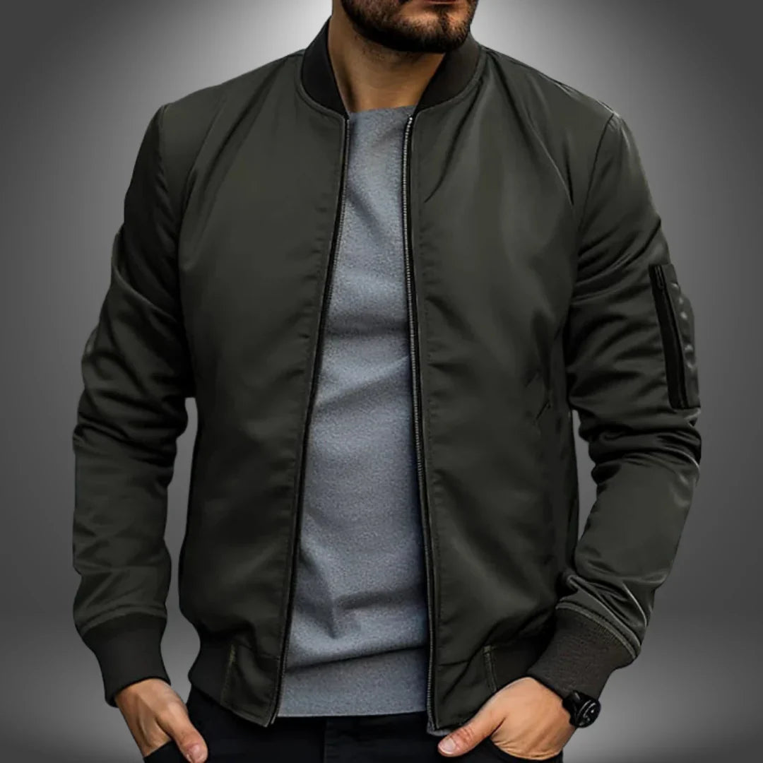 Men's Slim Fit Bomber Jacket – Lightweight Windbreaker Style