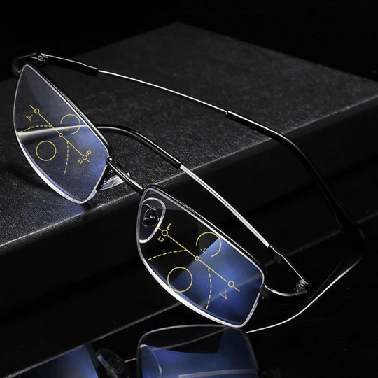 Progressive Multifocal Glasses with Blue Light and Anti-Glare Coating