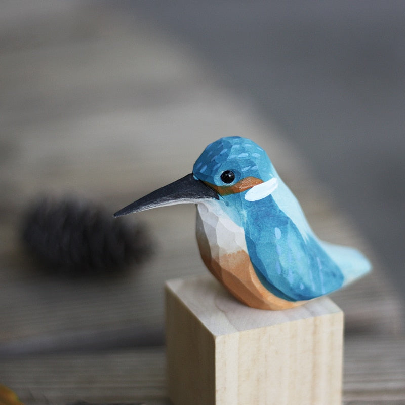Scandinavian Bird Ornament – Hand-Carved Wooden Robin Design