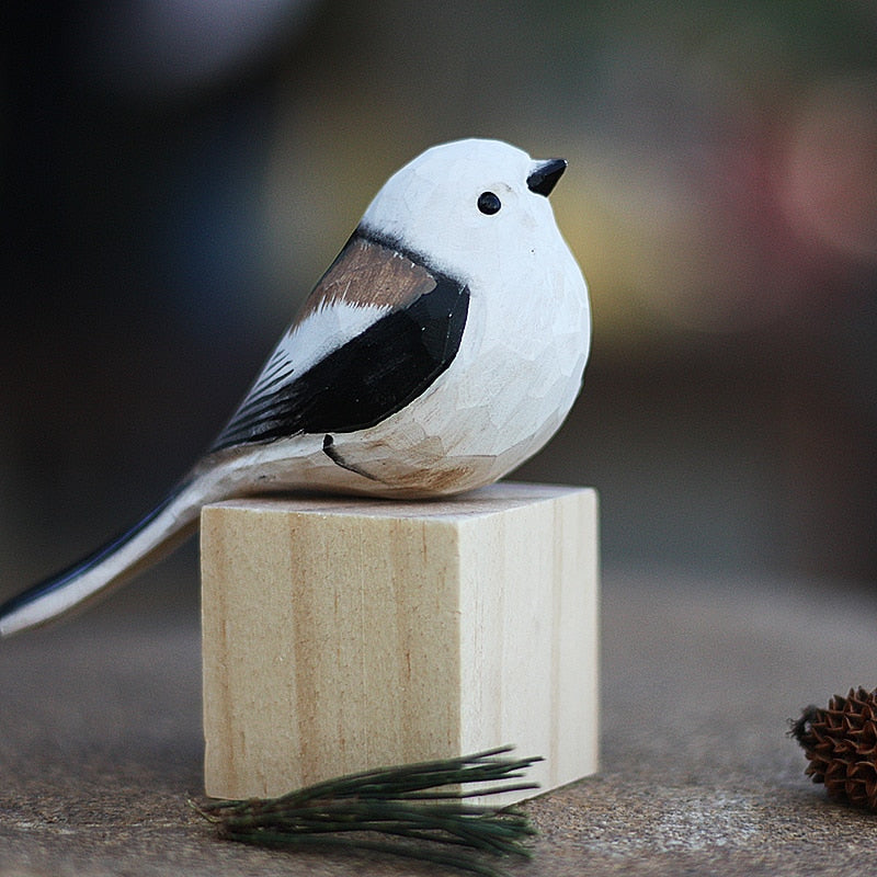 Scandinavian Bird Ornament – Hand-Carved Wooden Robin Design