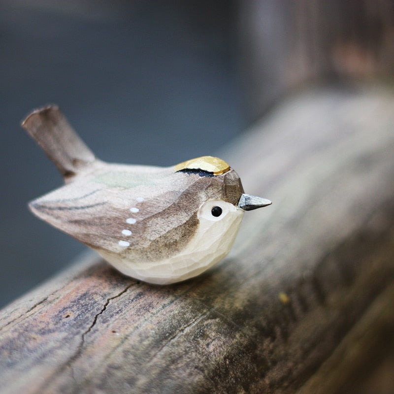 Scandinavian Bird Ornament – Hand-Carved Wooden Robin Design