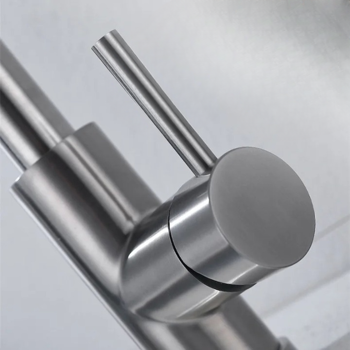 Touchless Sensor Pull-Out Kitchen Tap, Modern Brass Faucet