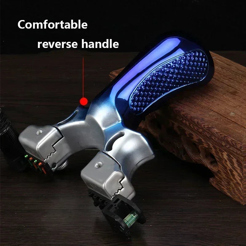 Precision Slingshot with Laser Sight, Level & Non-Slip Grip