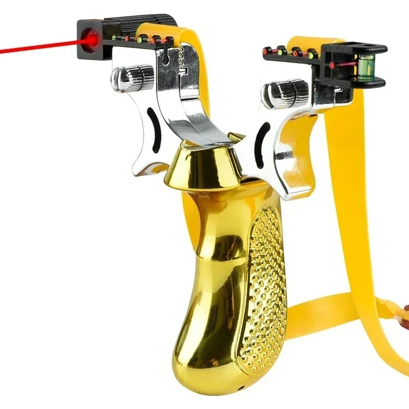 Precision Slingshot with Laser Sight, Level & Non-Slip Grip