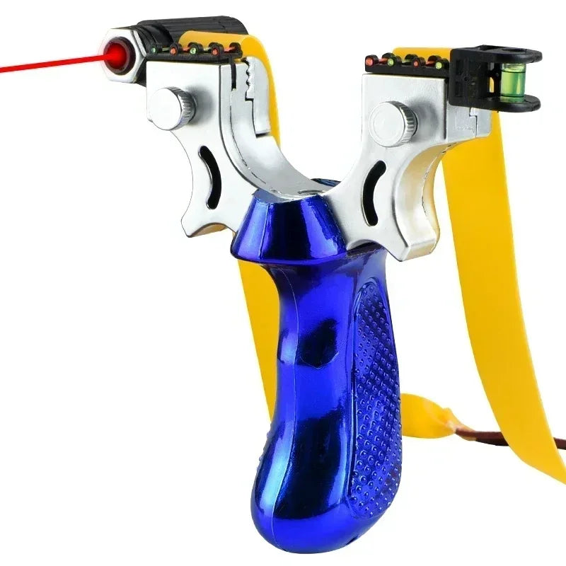 Precision Slingshot with Laser Sight, Level & Non-Slip Grip