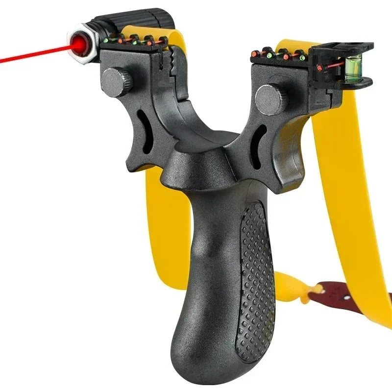 Precision Slingshot with Laser Sight, Level & Non-Slip Grip