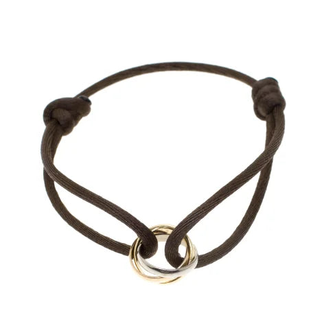 Minimalist Cord Bracelet with Rose Gold Infinity Charm