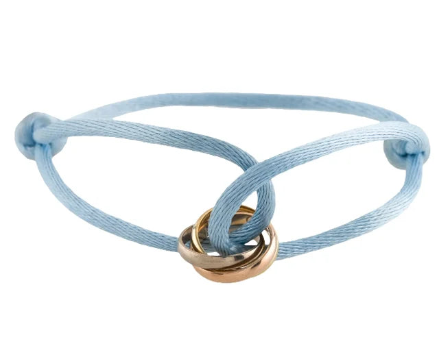 Minimalist Cord Bracelet with Rose Gold Infinity Charm