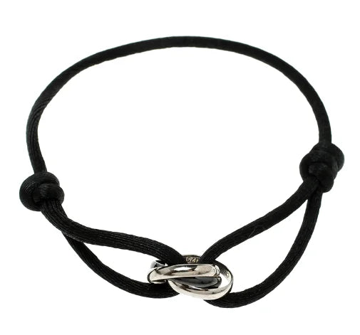 Minimalist Cord Bracelet with Rose Gold Infinity Charm